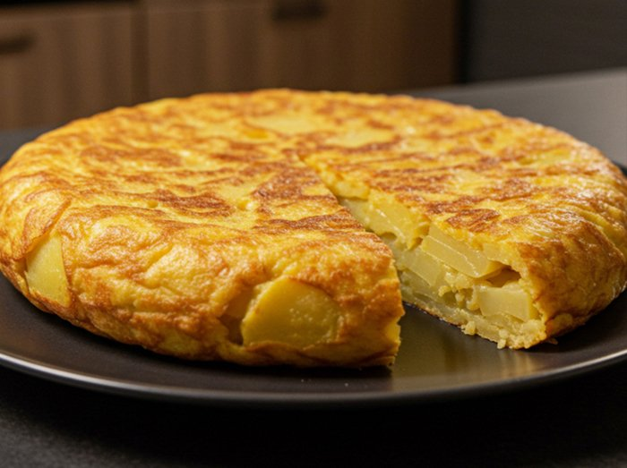 Tortilla de Patatas con Cebolla