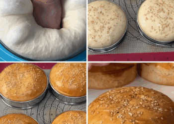 Pan de hamburguesa suave y esponjoso