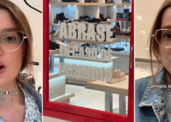 Extranjera confunde señal de “ábrase en caso de incendio” con dar un abrazo Extranjera confunde señal de “ábrase en caso de incendio” con dar un abrazo